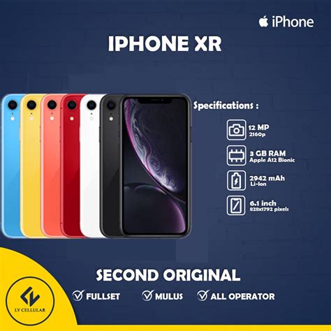 Jual IPhone XR 64GB IPhone Second Original 100 E X Inter Fullset Mulus