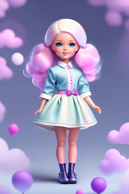 Premium Ai Image Cute Barbie Girl Doll Ai Generated