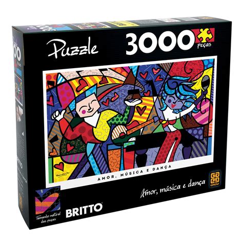 Quebra Cabeças Romero Britto - Quebra-Cabeça Romero Britto - Latin Grammy 3000 Peças Grow 02961 ...