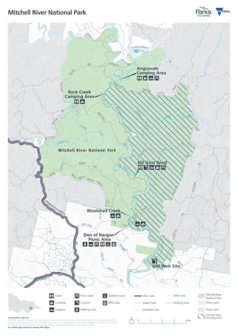 Mitchell River National Park Visitor Guide Map By Parks Victoria