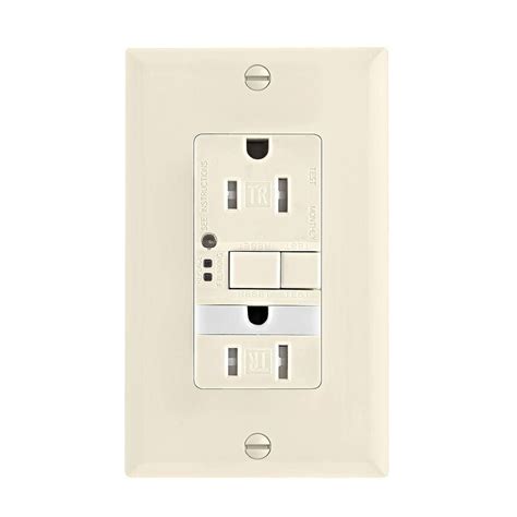 Eaton Gfci Self Test 15a 125v Tamper Resistant Duplex Receptacle With Nightlight And Standard