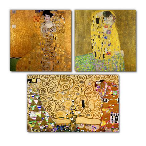 Gustav Klimt Painting FRIDGE MAGNET SET Fine Art Repro Tree Of Life