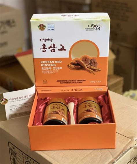 Cao Hồng Sâm Linh Chi Hàn Quốc Achimmadang Red Ginseng Ganoderma Lucidum