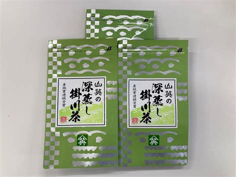 Amazon 緑茶 茶葉 100g×3 静岡 掛川 深蒸し茶 チャック付き 茶草場農法 世界農業遺産 山英 英（ヤマ） 日本茶 通販