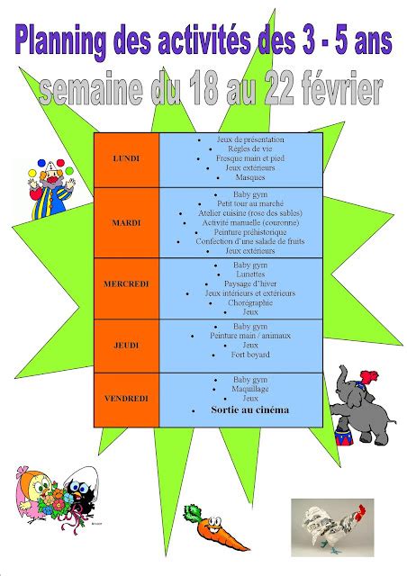 Le Centre De Loisirs D Yerville Planning Des Activit S Des Ans