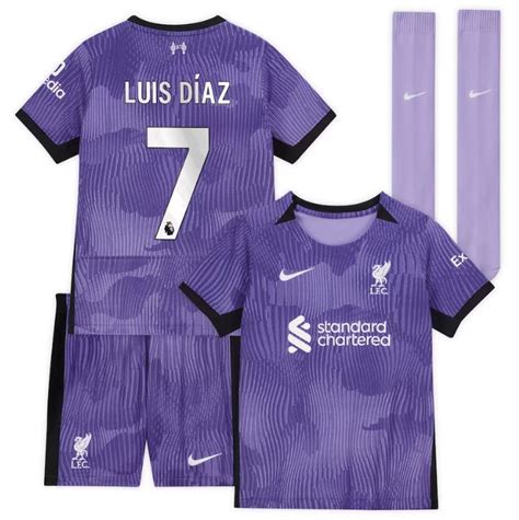 Luis Díaz Liverpool 23/24 Third Kids Kit - JerseyMotion