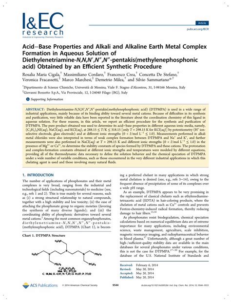 (PDF) Acid–Base Properties and Alkali and Alkaline Earth Metal Complex ...