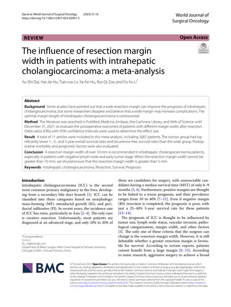 PDF The Influence Of Resection Margin Width In Patients With