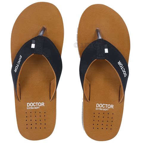 Doctor Extra Soft D24 Orthopaedic Diabetic Comfortable Mcr Flip Flop For Men Olive 11