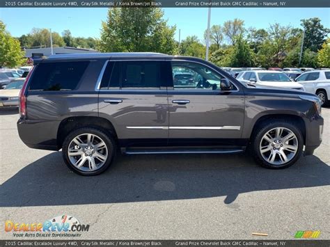 2015 Cadillac Escalade Luxury 4wd Gray Silk Metallic Kona Brownjet