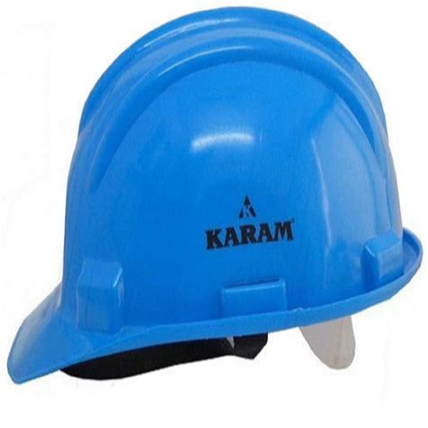 Blue Plastic Karam Safety Helmets For Construction Model Name Number