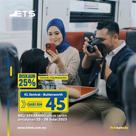 KTM ETS KL Sentral To Butterworth Ticket From RM45 Promotion 25 Jul