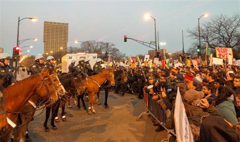 Outside Trump rally, protesters shout down hate - Medill Reports Chicago