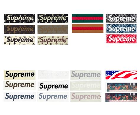 A Comprehensive Collection Of Every Standard Sized Supreme Box Logo Sticker Ever Released