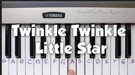 How To Play Twinkle Twinkle Little Star Song On Piano Keyboard Youtube