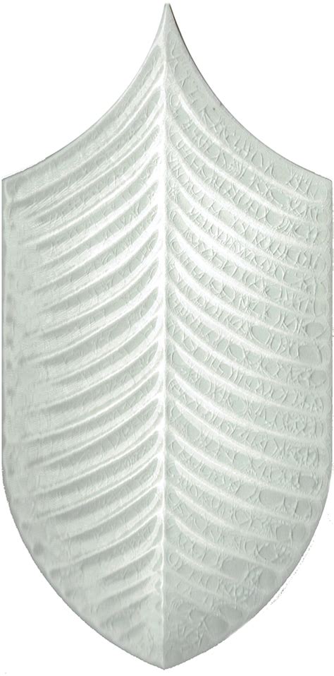 Palmetto Bianco Crackle 4"x8" Leaf Ceramic Tile | GENROSE