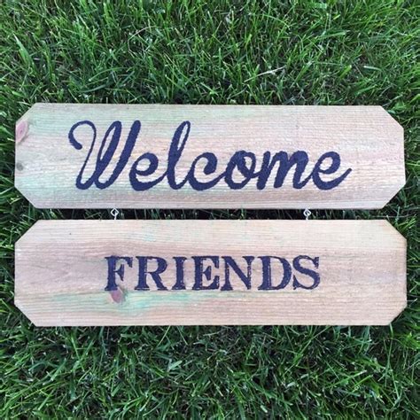 Welcome Friends Sign by Studio520Graphics on Etsy