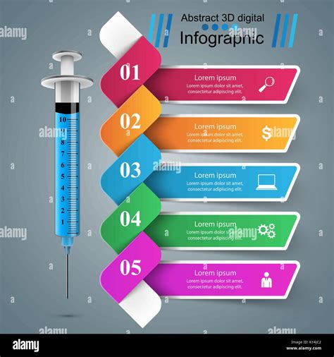 Syringe Icon 3d Medical Infographic Stock Vector Image And Art Alamy