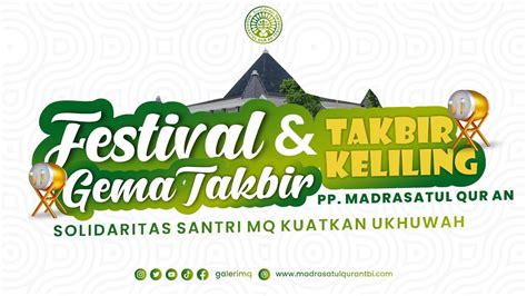 LIVE PEMBUKAAN GEMA TAKBIR TAKBIR KELILING HARI RAYA IDUL ADHA