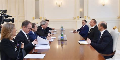 Ilham Aliyev Received Delegation Led By Italian Minister Official Web