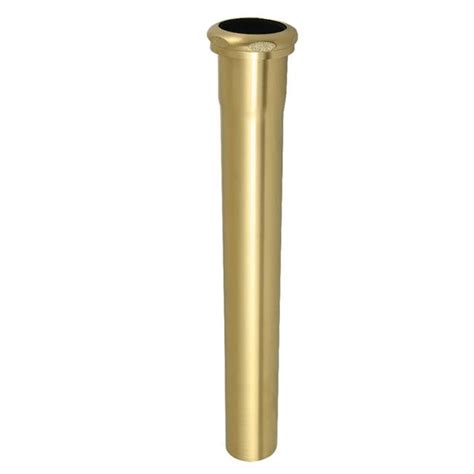 15 In Od X 12 In Century Brass Slip Joint Tailpiece Extension Tube Brushed Brass