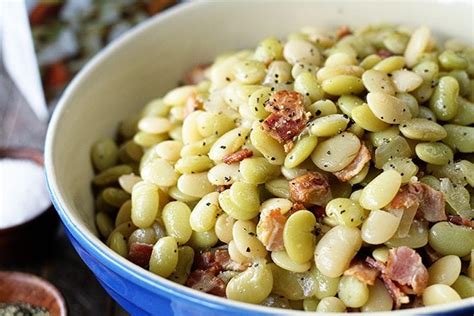 Southern Butter Beans With Bacon Recipe Butter Beans Beans Cooking