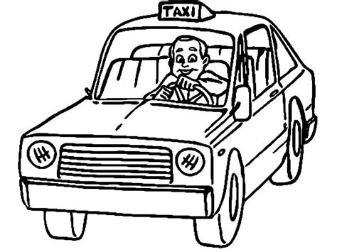 Printable Taxi Coloring Page Download Print Or Color Online For Free