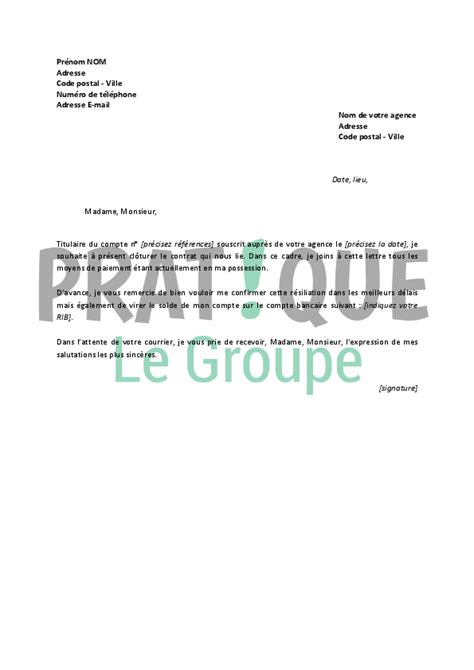 Lettre De R Siliation Cic Pratique Fr