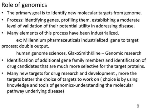 Role Of Genomics And Proteomics Ppt