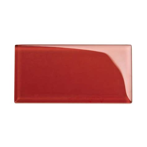 Giorbello 3 In X 6 In X 8 Mm Ruby Red Glass Subway Tile Sample G5922 Smpl The Home Depot