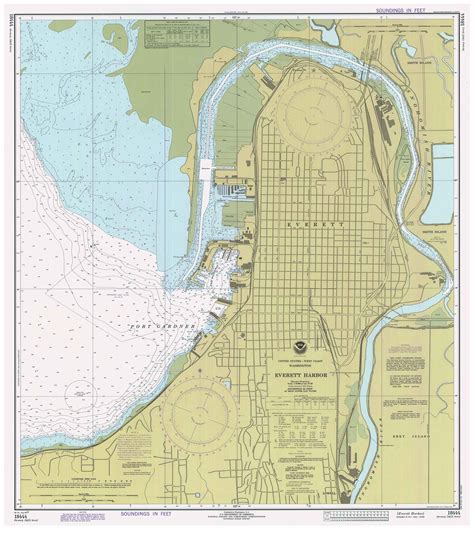 Everett Harbor 1977 Old Map Nautical Chart Pc Harbors 6441