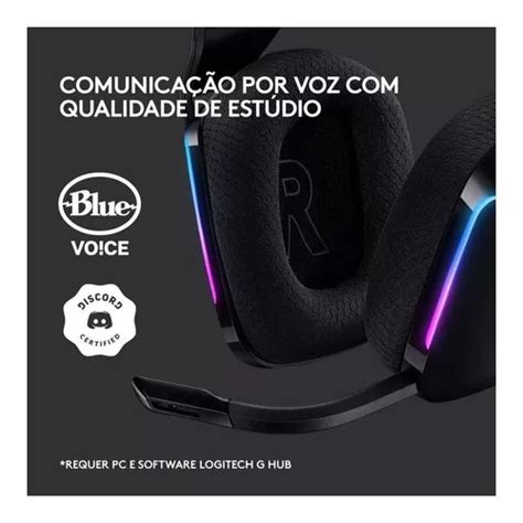 Headset Gamer Sem Fio Logitech G733 Preto Rgb Lightsync R 1 100 Em Serra Espírito Santo