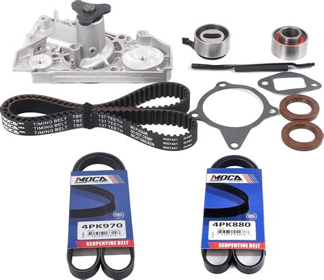 Mplus Timing Belt Kit And Water Pump And 2 Pcs Serpentine Belt Fits 2004 2005 For Kia