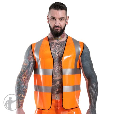 Rubber Hi Vis Construction Worker Vest