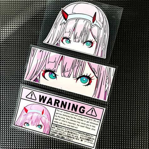 Two Dimensional Beautiful Girl Eyes Jdm Anime Car Body Sticker Scratch