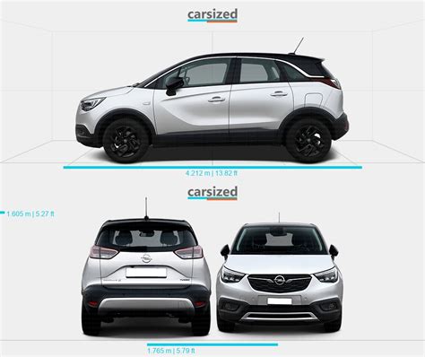 Opel Crossland X Dimensions Front View