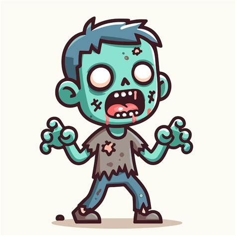 Ilustraci N De Zombies De Dibujos Animados Vectoriales Vector Premium