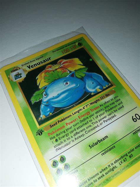 Holo Venusaur 15 102 First Edition Of Base Set Proxy With Etsy