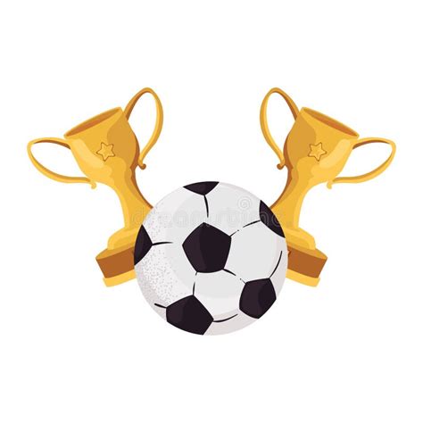 Soccer Ball And Trophies Stock Vector Illustration Of Circle 273222967
