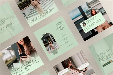 Pack Canva Template Verde Posts Edit Veis