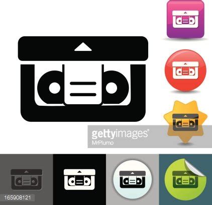 Video Cassette Tape Icon Solicosi Series Stock Clipart Royalty Free