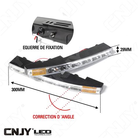 1 KIT FEUX DE JOUR DIURNE A LED DRL 121 ZR1 E4 00RL 12V 24V DC