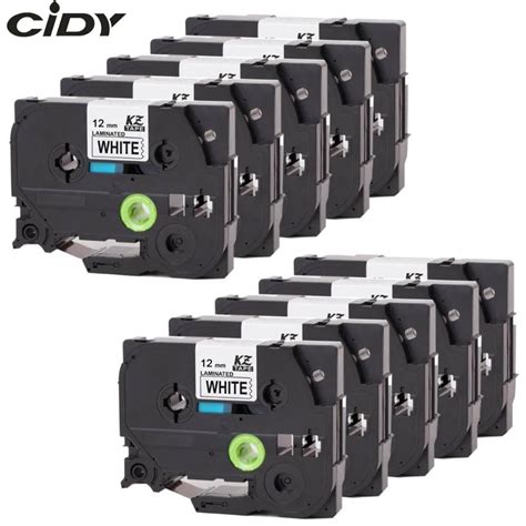 CIDY 10pcs Compatible p touch laminated tze 231 tz231 tze231 tape 12mm ...