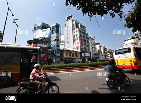 View to Nguyen Thai Hoc street in Hanoi Stock Photo - Alamy