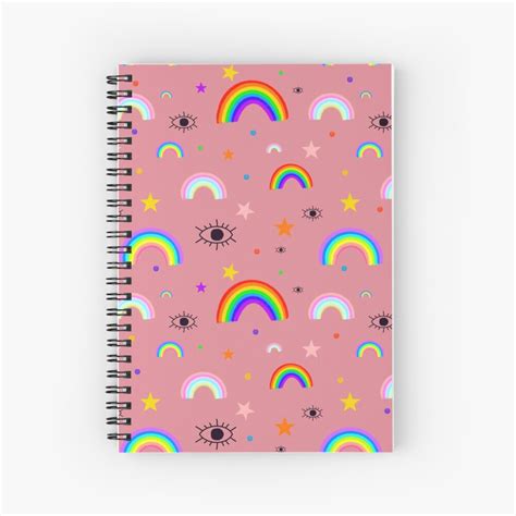 Cahier Spirale Arc En Ciel Vif Par Danishapop Redbubble