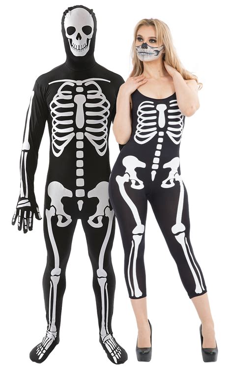 Skull Skeleton Couples Halloween Costume Uk