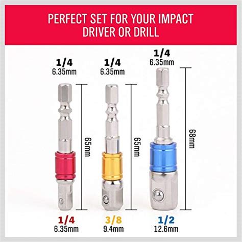 Horusdy Piece Power Drill Sockets Adapter Sets Impact Driver Socket