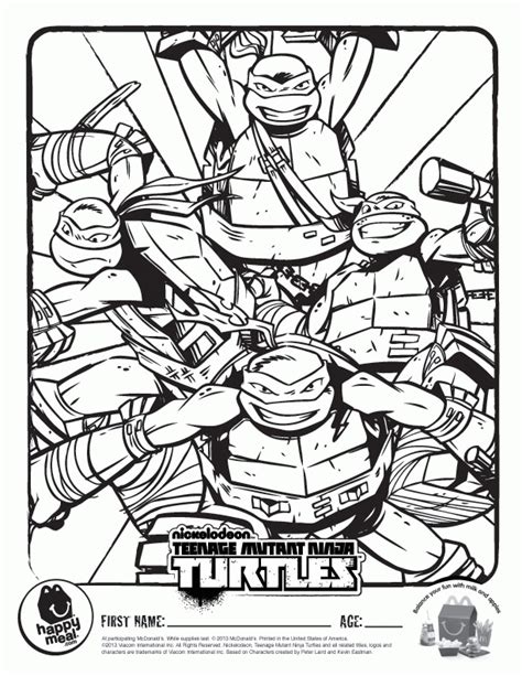 TMNT Printable Coloring Pages - Coloring Home