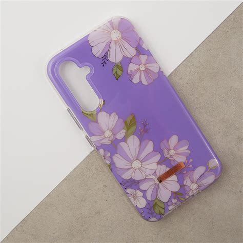 Etui Do Samsung Galaxy A G Suritch Full Body Flowers Fioletowe