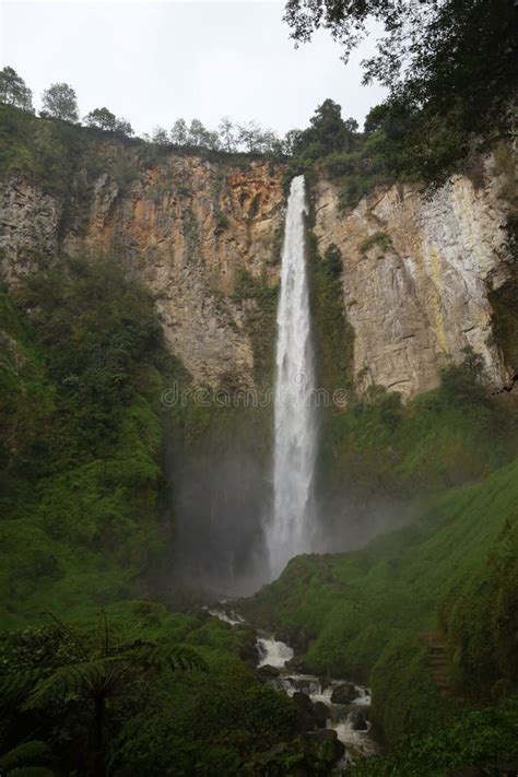 Sipisopiso Waterfall At Tonging Village Dropping To Lake Toba North